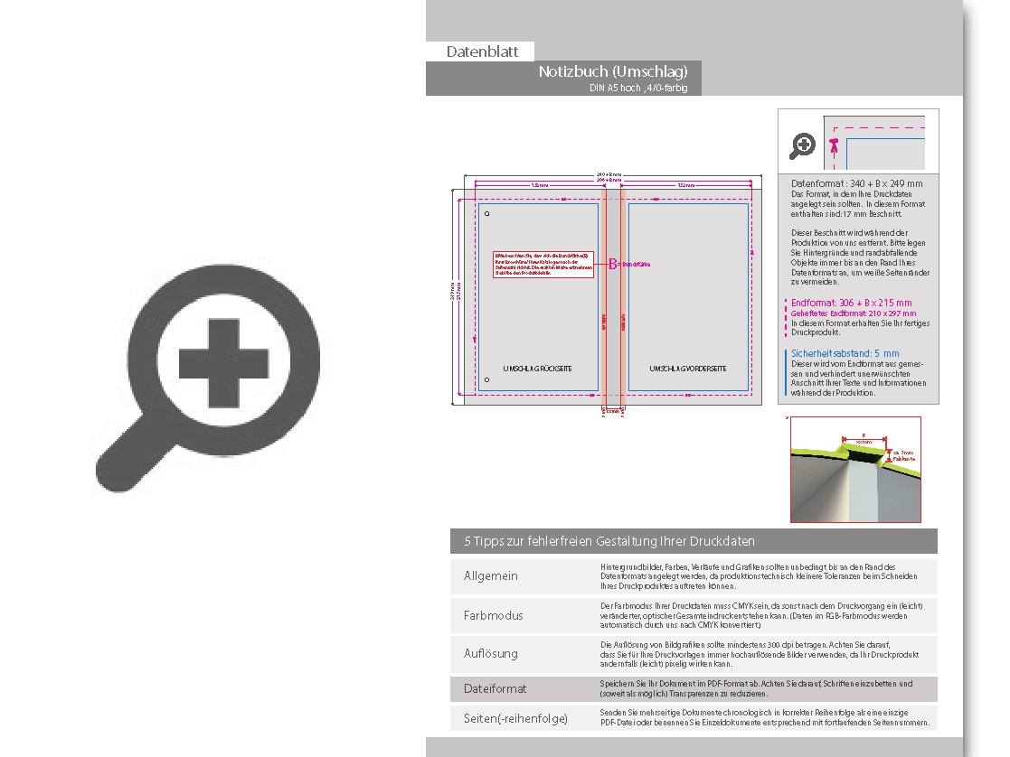 Product Bild notizbuch_din_a5_hoch__umschlag__hardcover_4_0-farbig__inhalt__256_linierte_inhaltsseiten