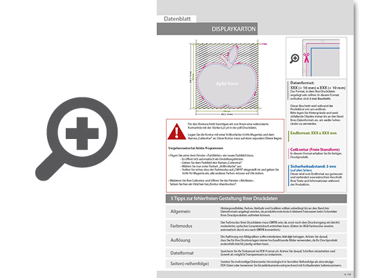 Product Bild displaykarton_in_apfel-form_konturgefr__st___einseitig_4_0-farbig_bedruckt