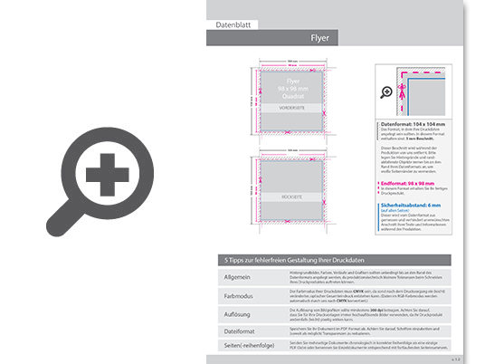 Product Bild multiloft-flyer_quadrat_9_8_cm_x_9_8_cm__4_4_farbig_(beidseitiger_druck)