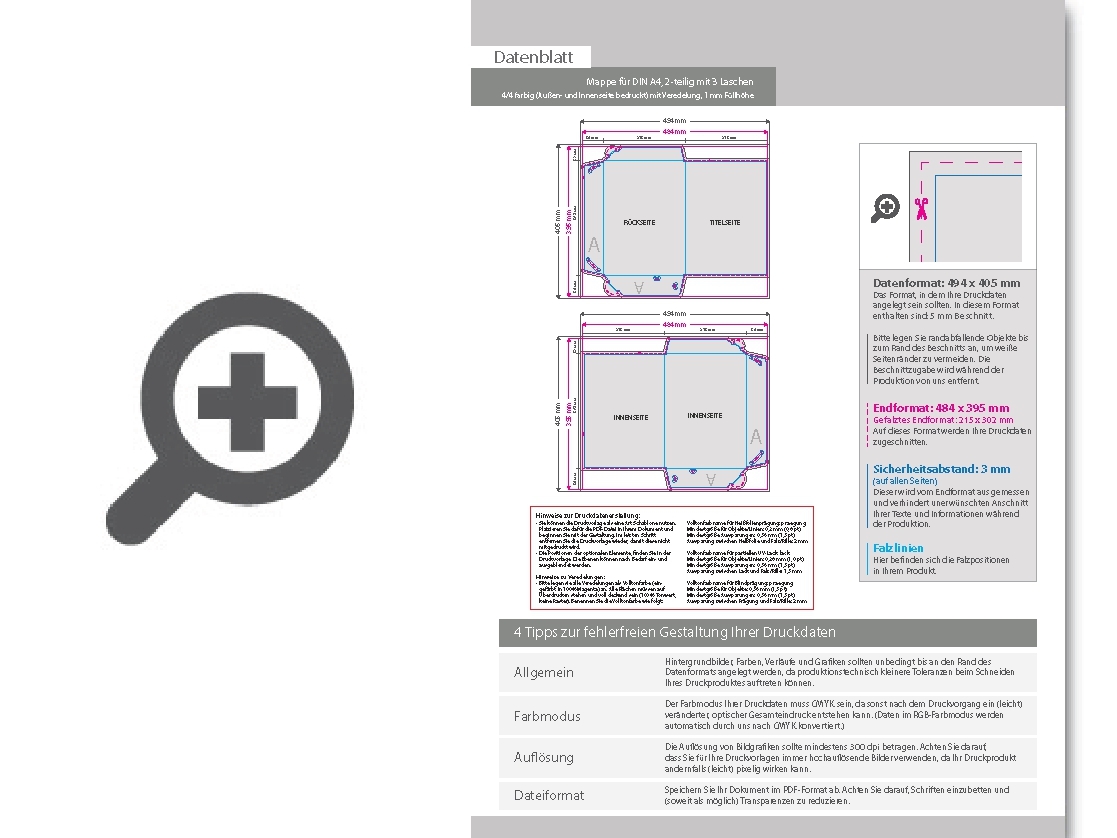 Product Bild mappe_f__r_din_a4__2-teilig_mit_3_laschen__4_4_farbig_(au__en-_und_innenseite_bedruckt)__mit_mattfolie_kaschiert